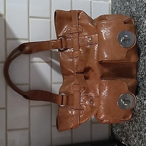 Worthington Brown Faux Leather Large Hand/Shoulder Bag. - Picture 1 of 15